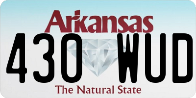 AR license plate 430WUD