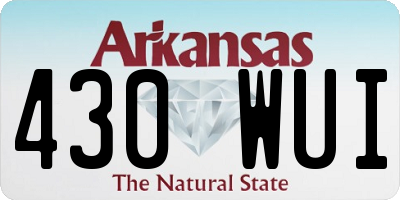 AR license plate 430WUI