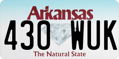 AR license plate 430WUK