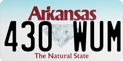 AR license plate 430WUM