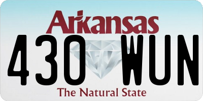 AR license plate 430WUN
