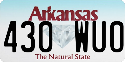 AR license plate 430WUO