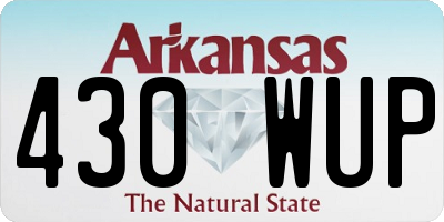 AR license plate 430WUP