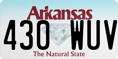 AR license plate 430WUV