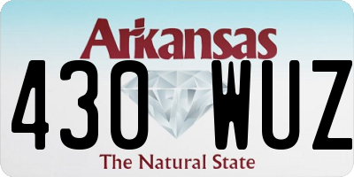 AR license plate 430WUZ