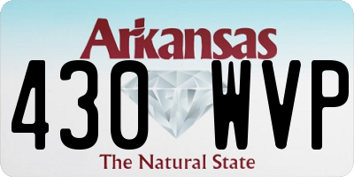 AR license plate 430WVP