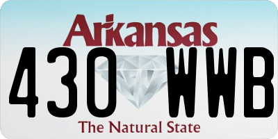 AR license plate 430WWB