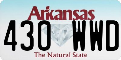 AR license plate 430WWD