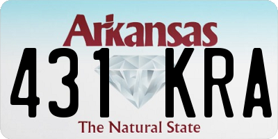 AR license plate 431KRA