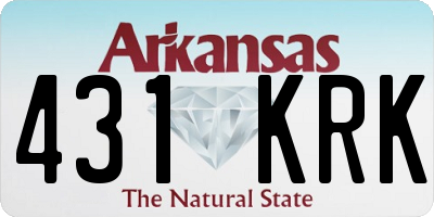 AR license plate 431KRK