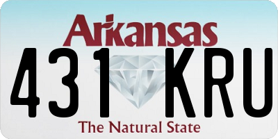 AR license plate 431KRU