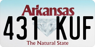AR license plate 431KUF