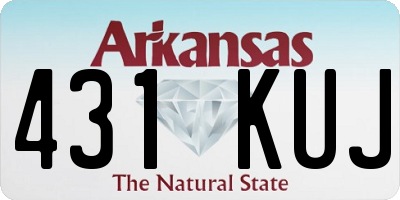 AR license plate 431KUJ