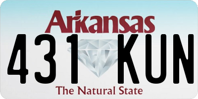 AR license plate 431KUN