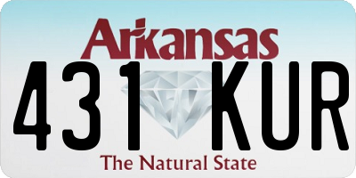 AR license plate 431KUR