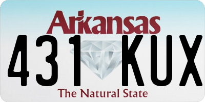 AR license plate 431KUX