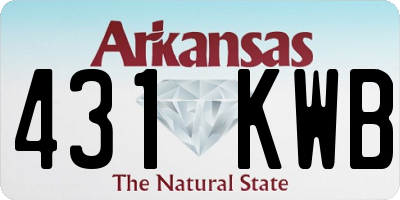 AR license plate 431KWB