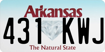 AR license plate 431KWJ