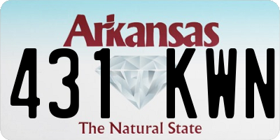 AR license plate 431KWN