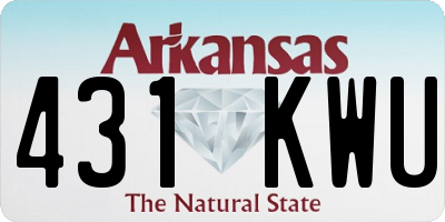 AR license plate 431KWU