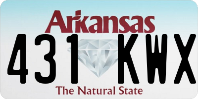 AR license plate 431KWX