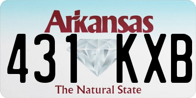 AR license plate 431KXB