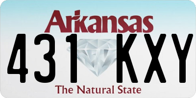 AR license plate 431KXY