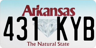 AR license plate 431KYB