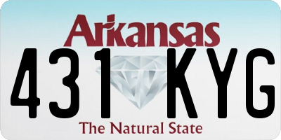 AR license plate 431KYG