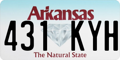 AR license plate 431KYH