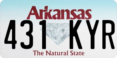AR license plate 431KYR