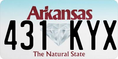 AR license plate 431KYX