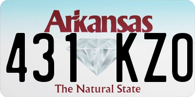 AR license plate 431KZO