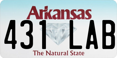 AR license plate 431LAB