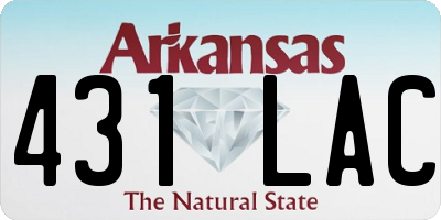 AR license plate 431LAC