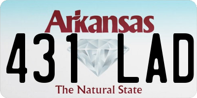 AR license plate 431LAD