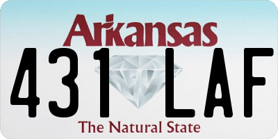 AR license plate 431LAF