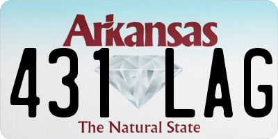 AR license plate 431LAG