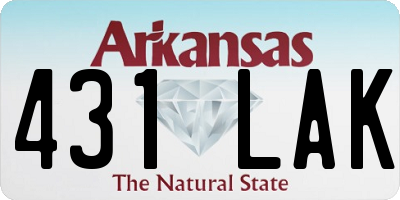 AR license plate 431LAK