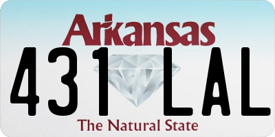 AR license plate 431LAL
