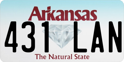 AR license plate 431LAN
