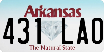 AR license plate 431LAO
