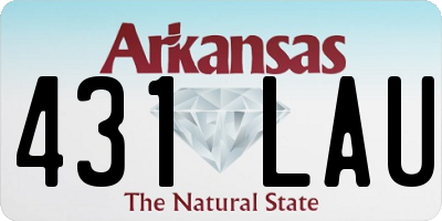 AR license plate 431LAU