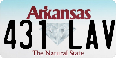 AR license plate 431LAV