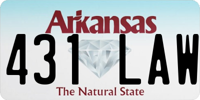 AR license plate 431LAW