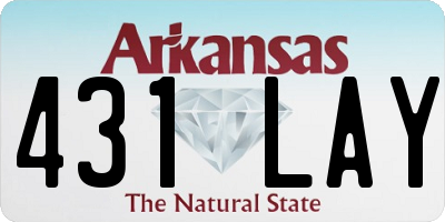 AR license plate 431LAY