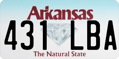 AR license plate 431LBA