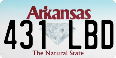 AR license plate 431LBD