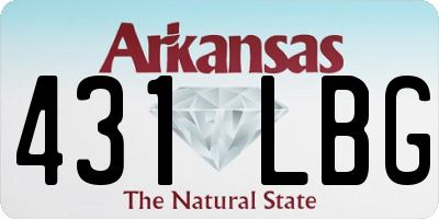 AR license plate 431LBG