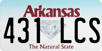 AR license plate 431LCS